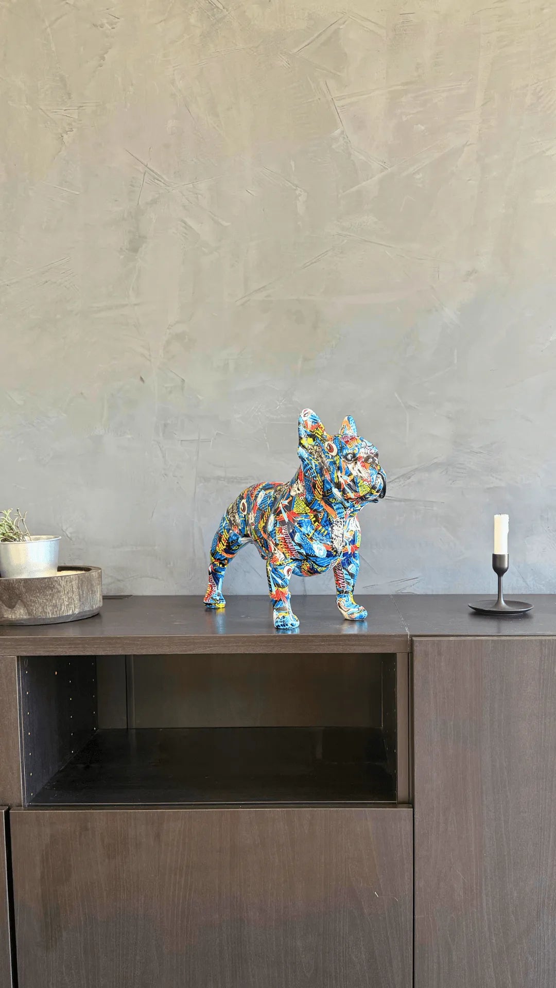 Standing Bulldog Statue