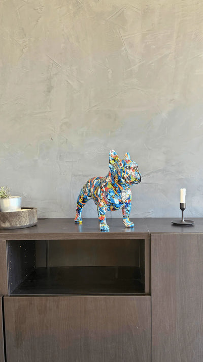 Standing Bulldog Statue