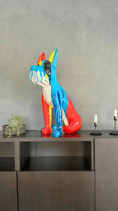 Sitting Bulldog Statue