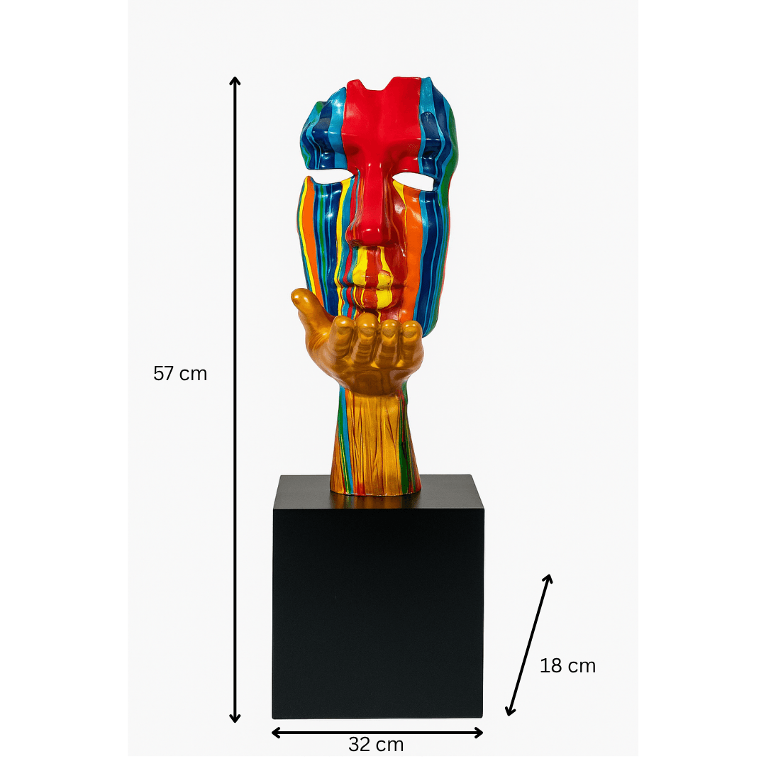 Estatua de cara de beso