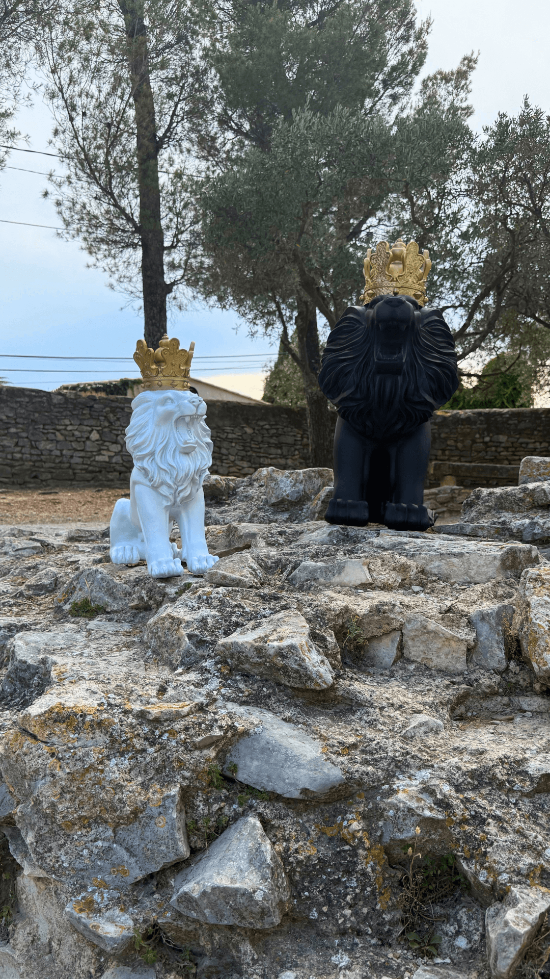 Estátua Leão Coroado em