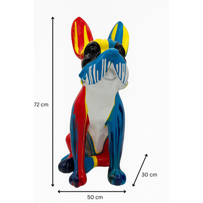 Statue Bouledogue Assis