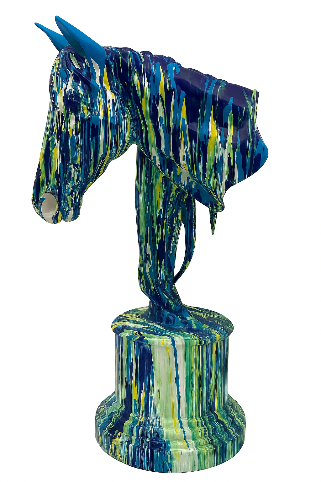 Estatua de cabeza de caballo