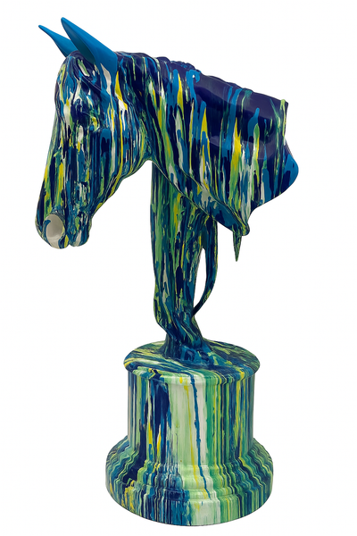 Estatua de cabeza de caballo