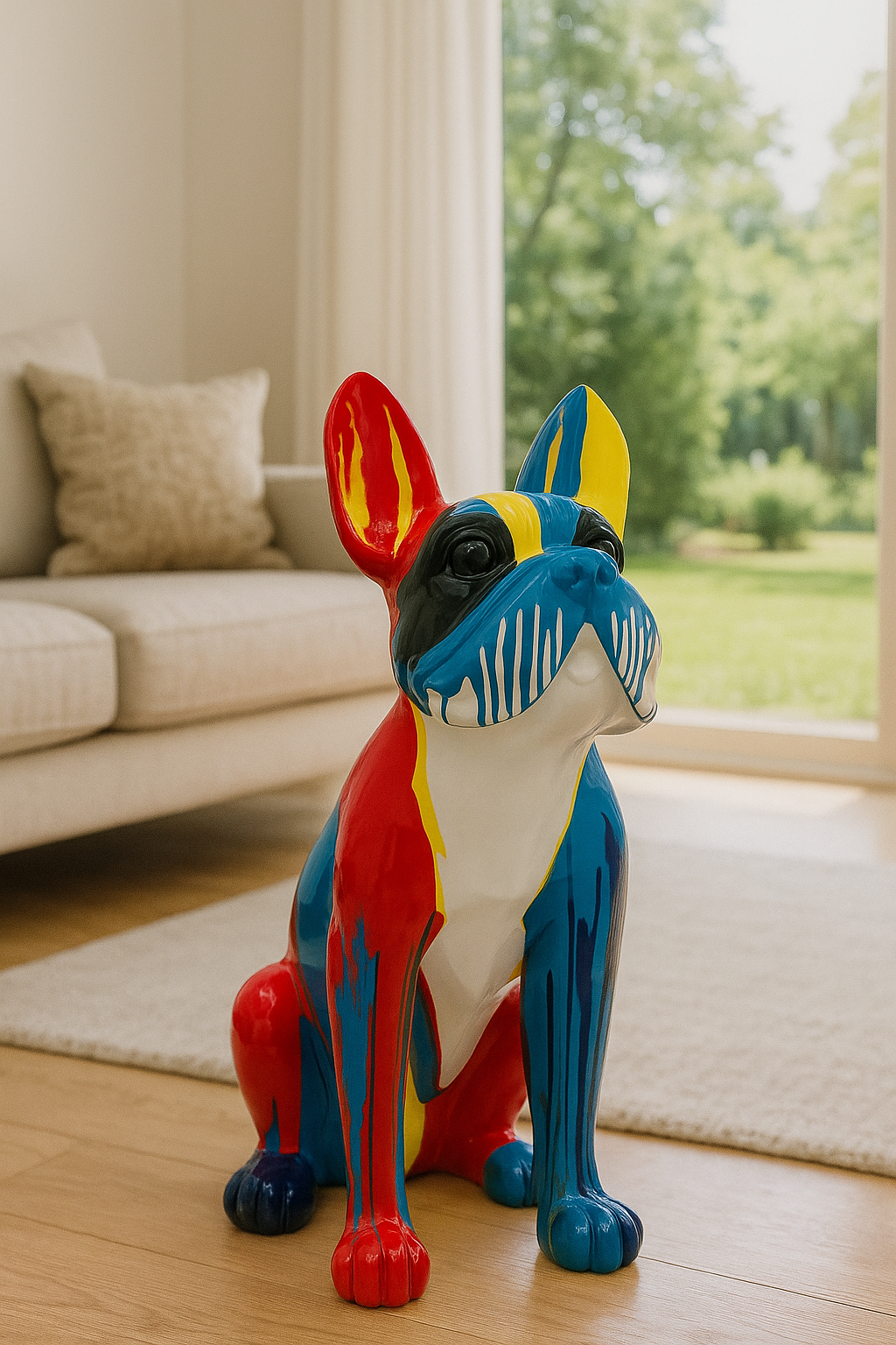 Sitting Bulldog Statue