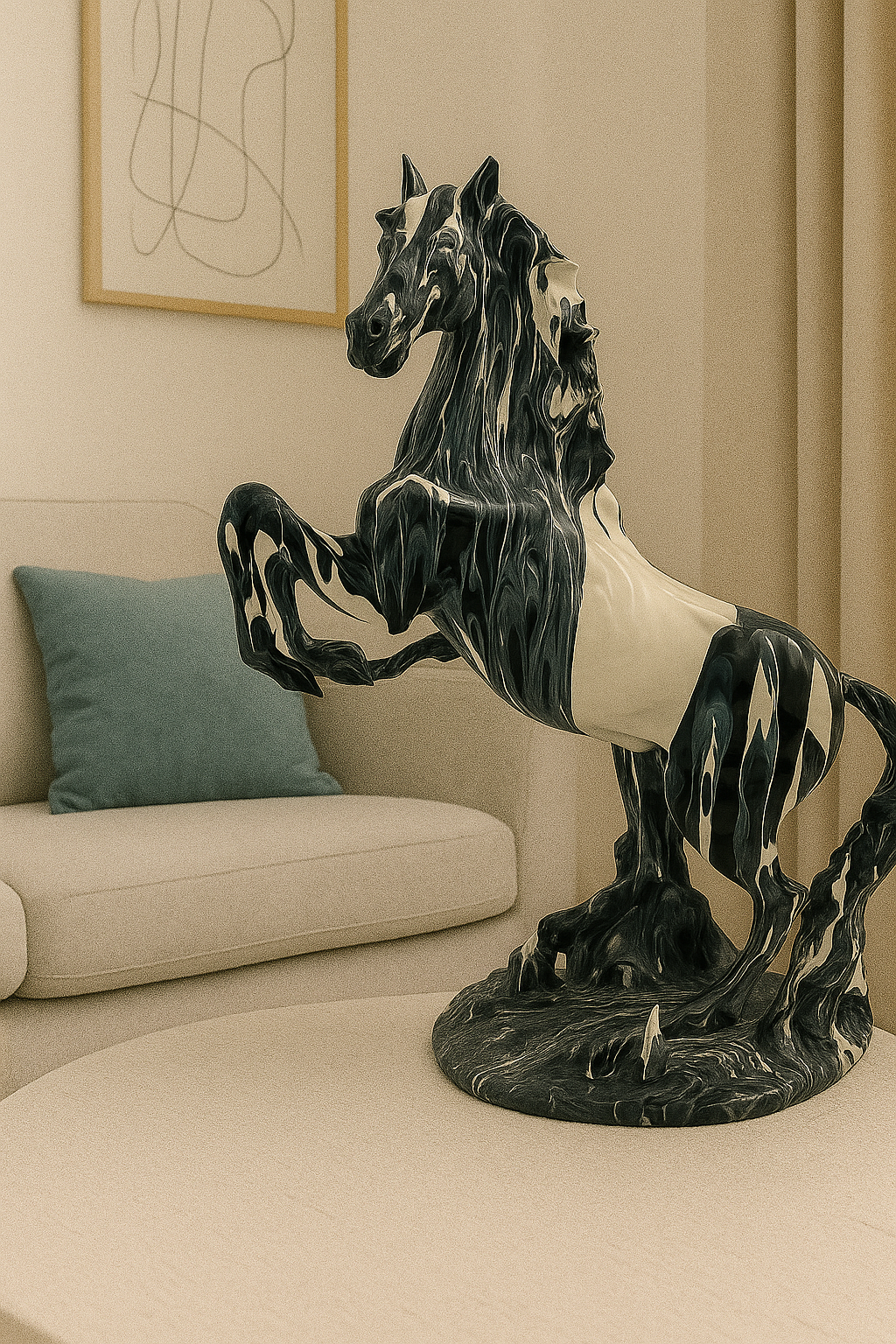 Statue Cheval Cabré