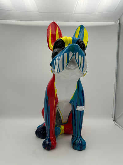 Statue Bouledogue Assis