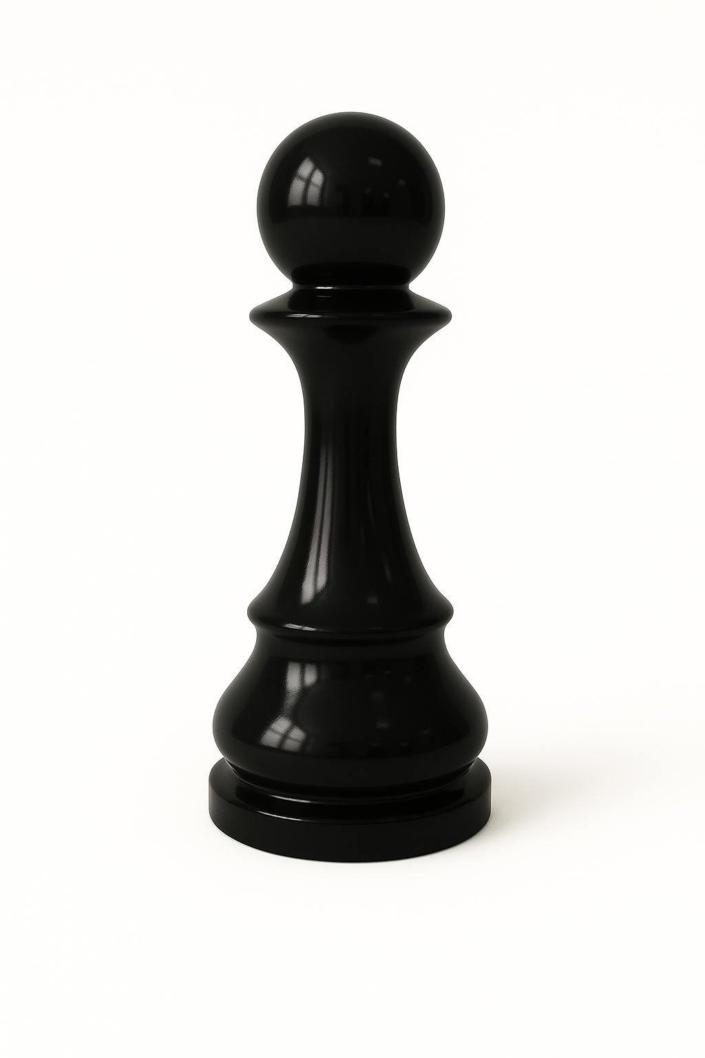 Statue Échecs - GRANDIOSE en résine noire représentant un pion géant de 1m40. Design contemporain pour décoration extérieure ou jardin.