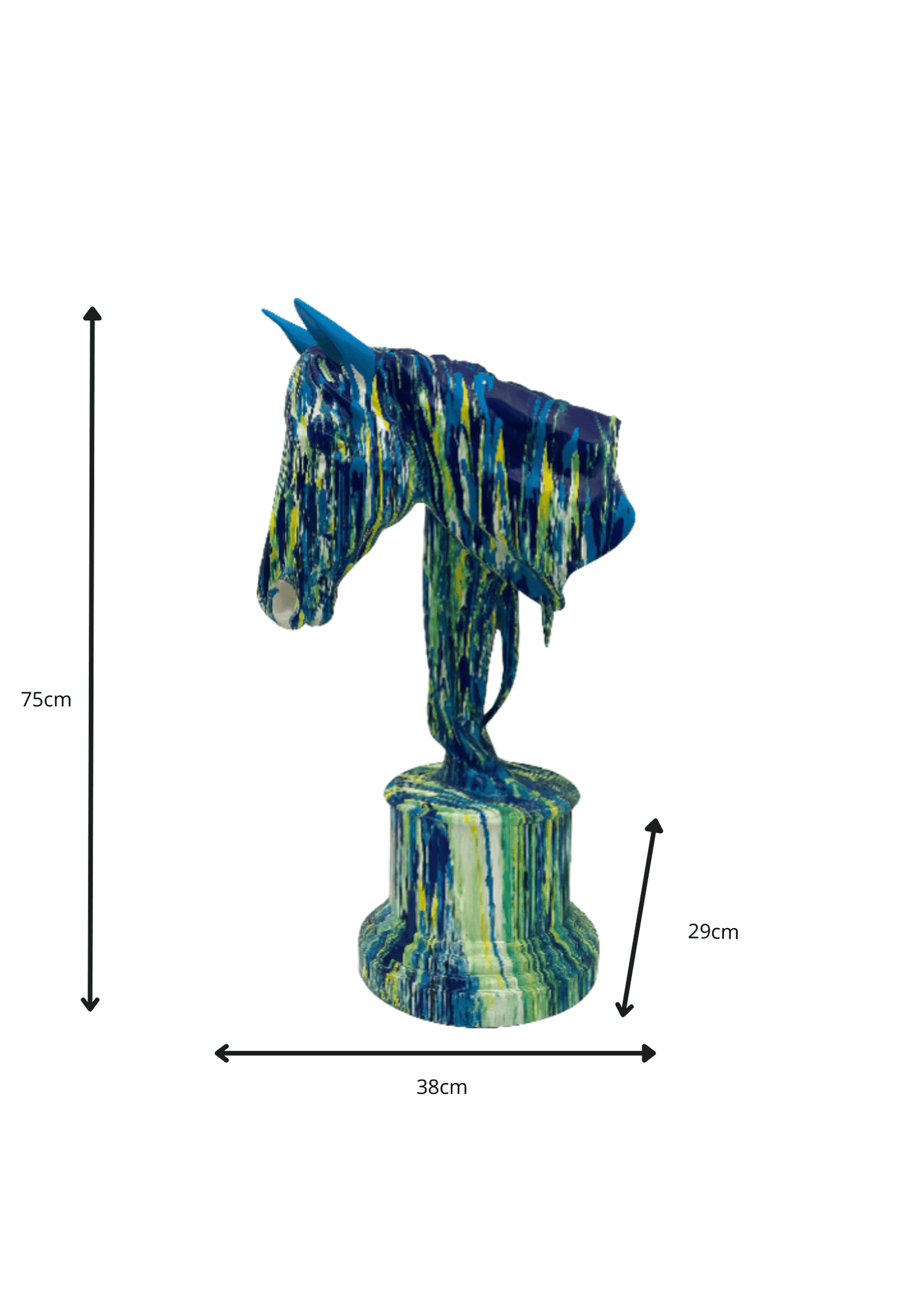 Estatua de cabeza de caballo
